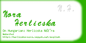 nora herlicska business card